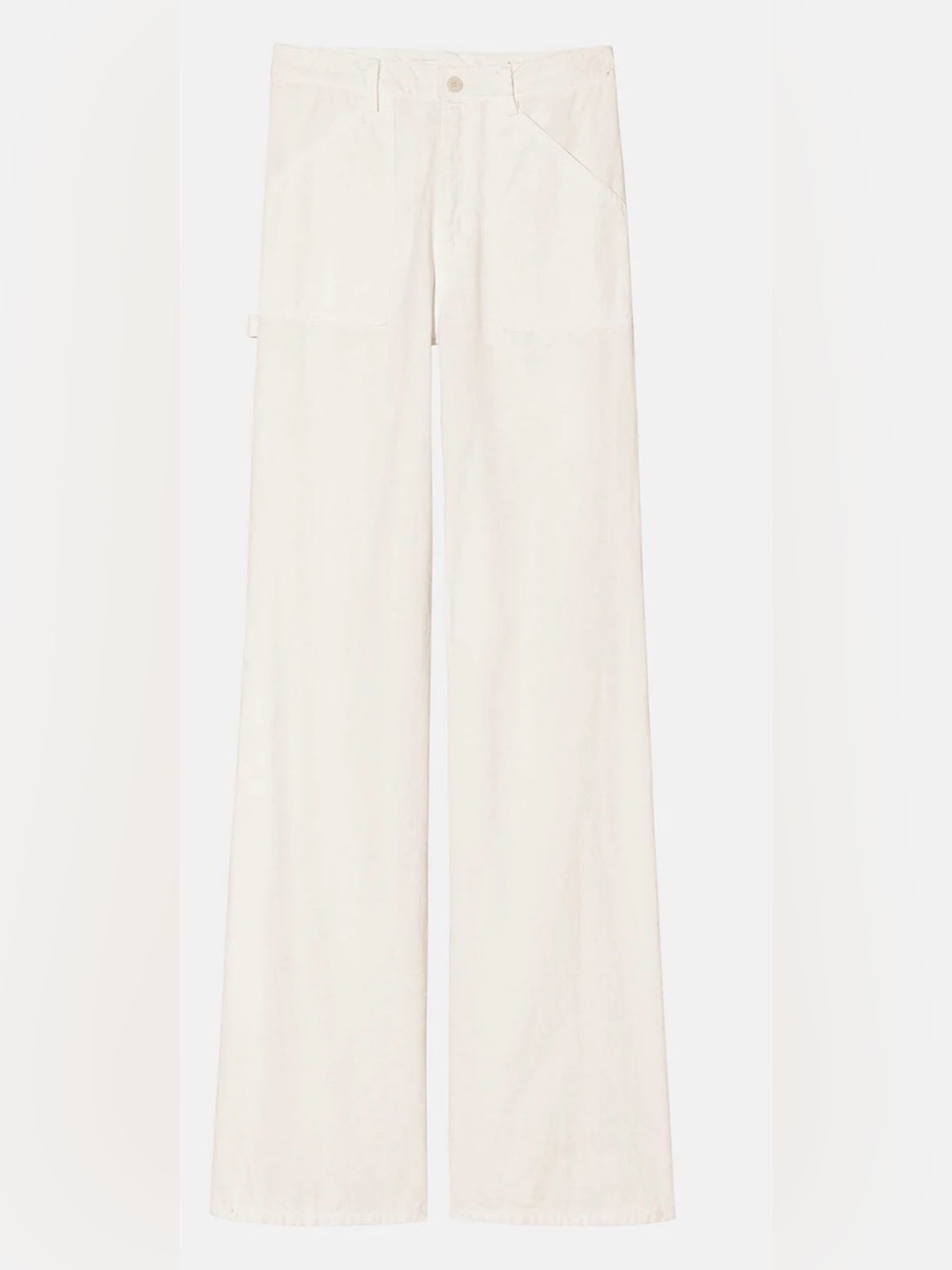 NWT Nili Lotan Quentin Wide Leg High Waisted Pants White Stone 10 - Picture 3 of 16